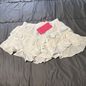 baby pink Brand white Ruffled skort size small New NWT